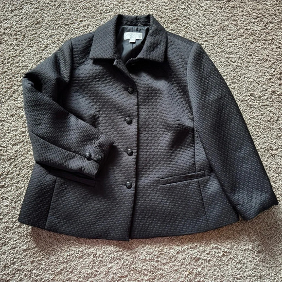 Casual Corner Annex Women Black Button Jacket Size 18W EUC - Picture 1 of 6